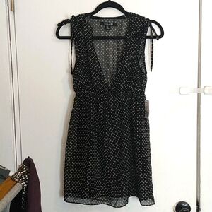 Forever 21 Women's Size Small/Petite NWT Black And White Polka Dot Dress